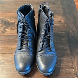 Madden Girl Black Combat Boots size 9